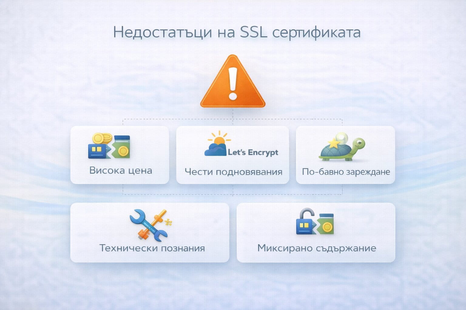 SSL сертификат - недостатъци